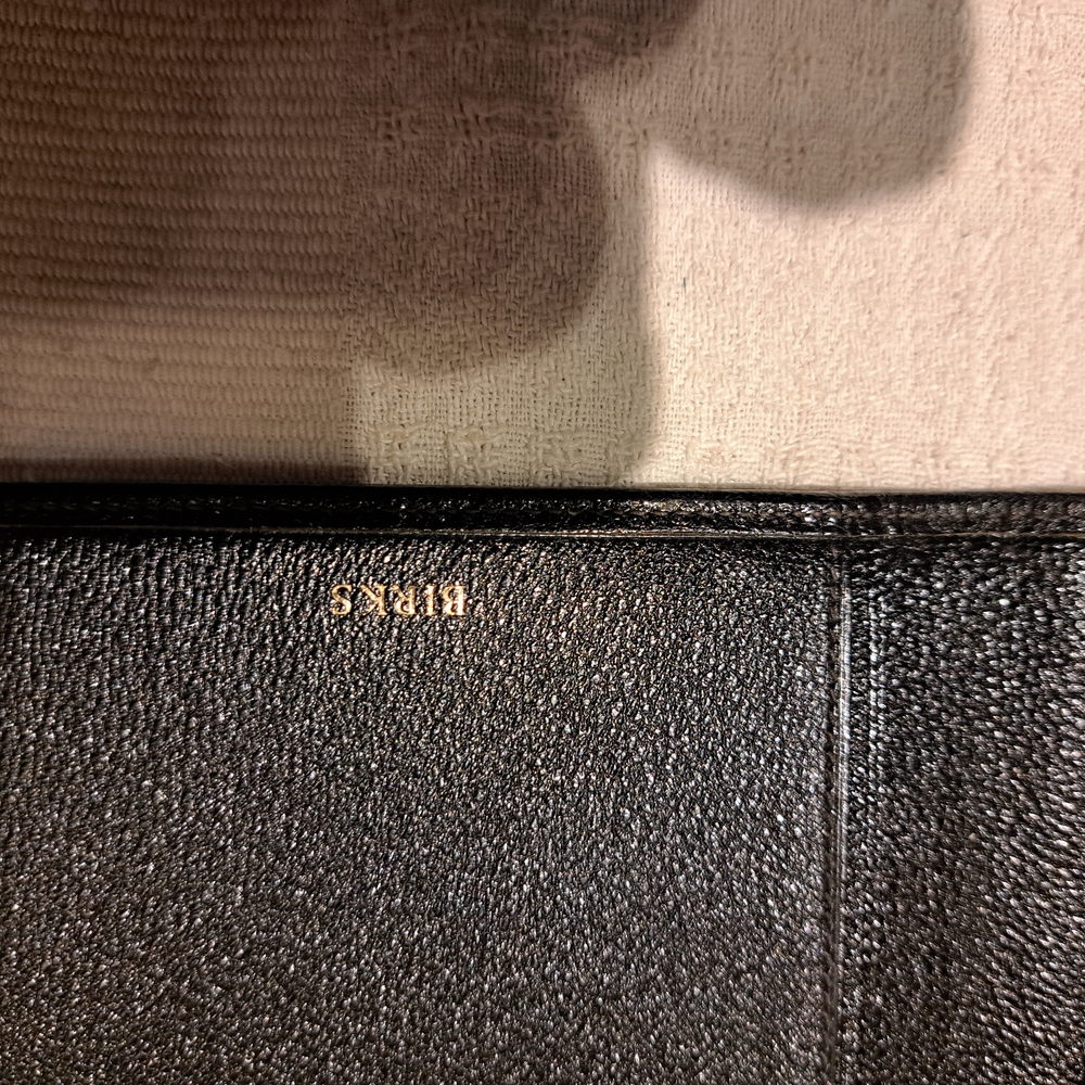 Birks Black Textured Leather Wallet